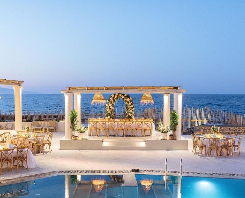 Wedding area of Irida seaview